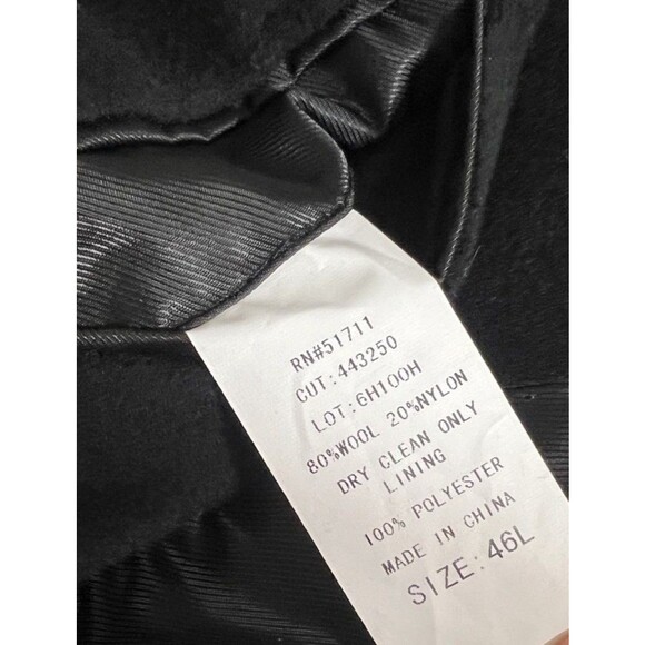 Saddlebred Jacket Mens 46L Black Wool Blend Overcoat Long Dressy Warm Heavy NEW - Picture 10 of 13